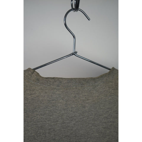"Retail" Vintage Nike Small Swoosh Embroidered Pullover Sweatshirt Gray Medium