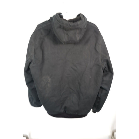 "Retail" Carhartt Quilt Flannel Lined Canvas Full Zip Active Jacket Black Large