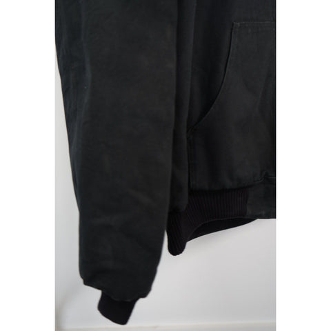"Retail" Carhartt Quilt Flannel Lined Canvas Full Zip Active Jacket Black Large