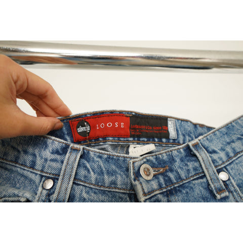 "Retail" Vintage Levi's Silver Tab Loose Fit Tapered Leg Denim Jeans Blue W31 Men's
