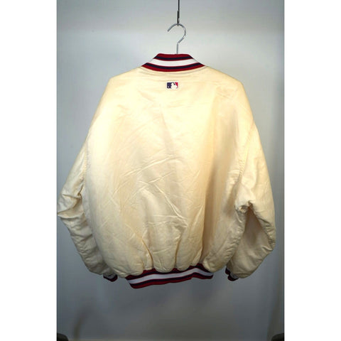 "Retail" Vintage 90s Starter Atlanta Braves Varsity Jacket Tan/Red XL