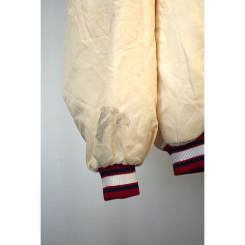 "Retail" Vintage 90s Starter Atlanta Braves Varsity Jacket Tan/Red XL