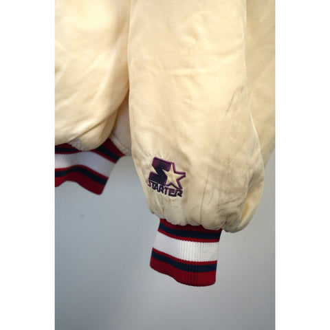 "Retail" Vintage 90s Starter Atlanta Braves Varsity Jacket Tan/Red XL