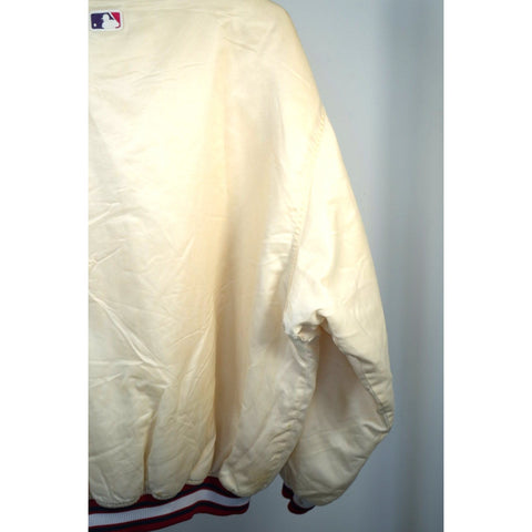 "Retail" Vintage 90s Starter Atlanta Braves Varsity Jacket Tan/Red XL