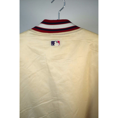 "Retail" Vintage 90s Starter Atlanta Braves Varsity Jacket Tan/Red XL