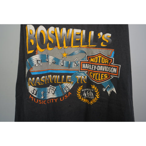 "Retail" Vintage 1995 Harley Davidson Boswell's Nashville, TN Tank Top Black XL