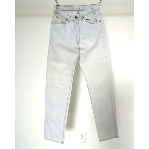 "Retail" VTG Levi's 505 Orange Tab Bleach Wash Regular Fit Straight Leg Denim Jeans W29