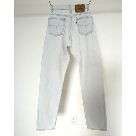 "Retail" VTG Levi's 505 Orange Tab Bleach Wash Regular Fit Straight Leg Denim Jeans W29