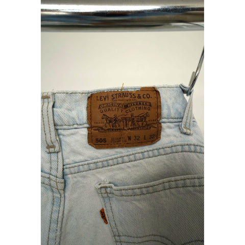"Retail" VTG Levi's 505 Orange Tab Bleach Wash Regular Fit Straight Leg Denim Jeans W29