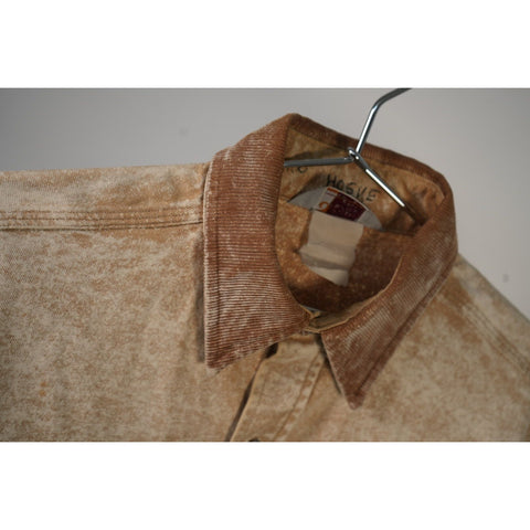 "Retail" Vintage Carhartt Rugged Outdoor Wear Acid Wash Work Chore Shirt Brown