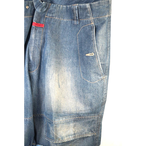 "Retail" VTG Marithe Francois Girbaud M+FG Shuttle Tape Denim Wide Leg Jeans 42x33