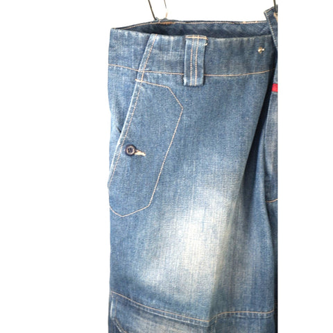 "Retail" VTG Marithe Francois Girbaud M+FG Shuttle Tape Denim Wide Leg Jeans 42x33
