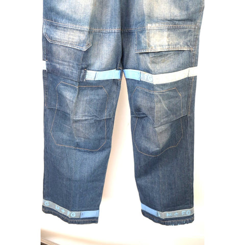 "Retail" VTG Marithe Francois Girbaud M+FG Shuttle Tape Denim Wide Leg Jeans 42x33