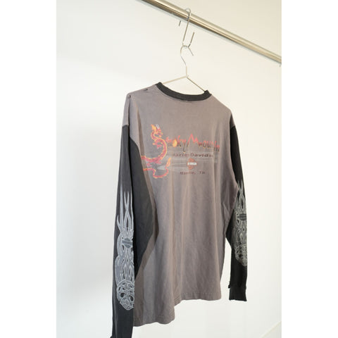 "Retail" Vintage Harley Davidson Smoky Mountain Maryville, TN L/S Tee Shirt Medium Men's