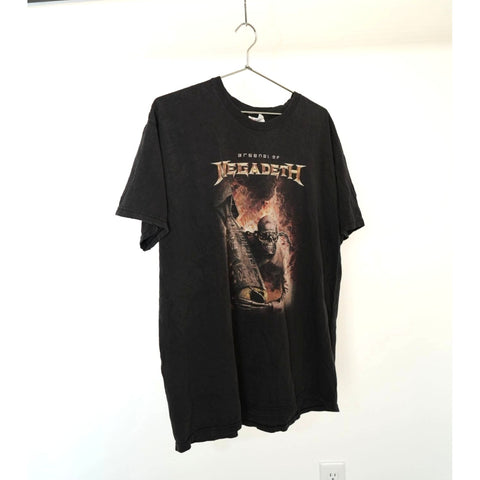 "Retail" Vintage Hanes Arsenal of Megadeth Graphic Tee Shirt Black Size XL Men's