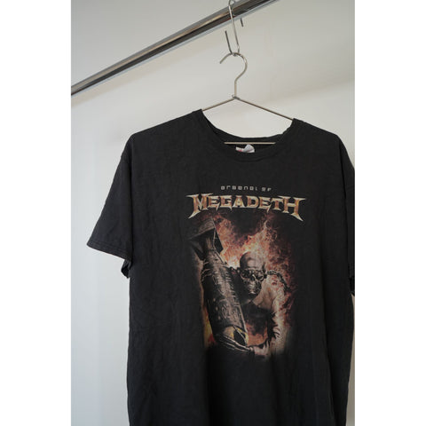 "Retail" Vintage Hanes Arsenal of Megadeth Graphic Tee Shirt Black Size XL Men's