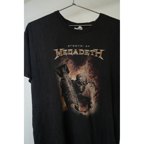 "Retail" Vintage Hanes Arsenal of Megadeth Graphic Tee Shirt Black Size XL Men's