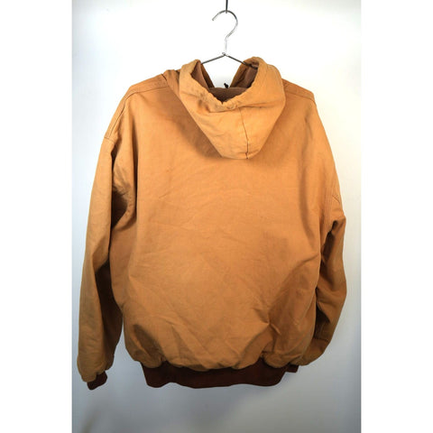 "Retail" Vintage Carhartt Thermal Lined Canvas Full Zip Active Jacket Brown 4XL
