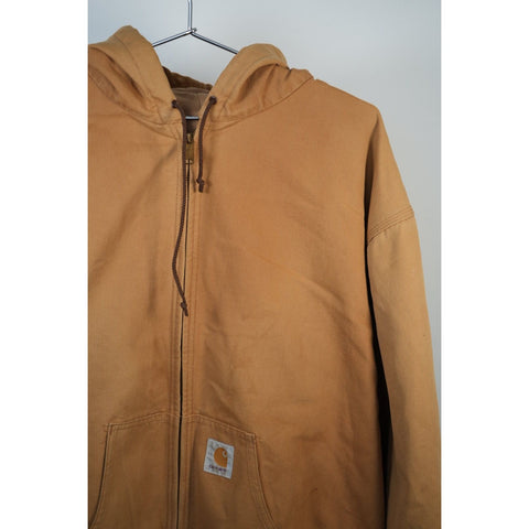 "Retail" Vintage Carhartt Thermal Lined Canvas Full Zip Active Jacket Brown 4XL