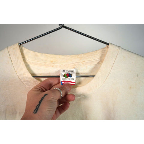 "Retail" Vintage FOTL Mondo Cane Blues Bar New York Tee Shirt White XL Single Stitch Made in USA