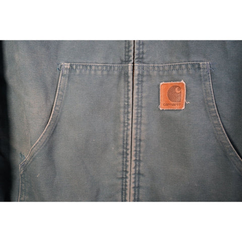 "Retail" Vintage Carhartt JQ296 Quilt Lined Full Zip Active Jacket Green XL Made in USA