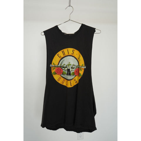 "Retail" Vintage Hanes Guns N' Roses Classic Logo Sleeveless Tee Shirt Black Large Men's
