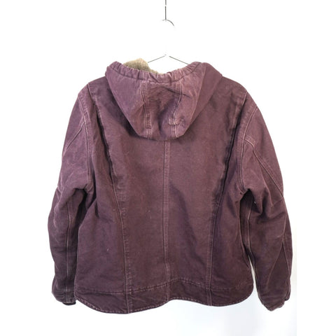 "Retail" Vintage Carhartt Sherpa Lined Canvas Full Zip Sierra Jacket Maroon Women's XL