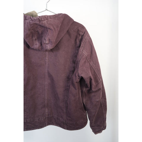 "Retail" Vintage Carhartt Sherpa Lined Canvas Full Zip Sierra Jacket Maroon Women's XL