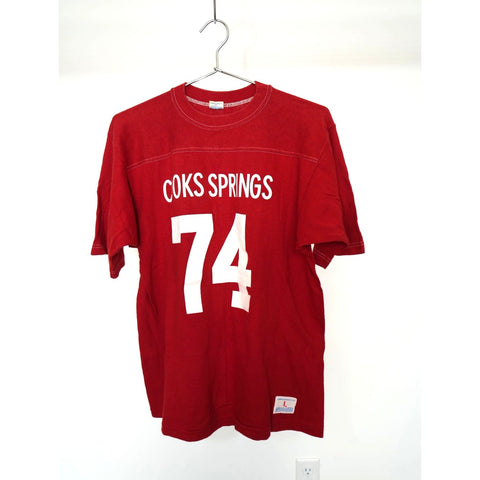 "Retail" Vintage Champion Cooks Springs #74 Jersey Shirt Red Large Made in USA