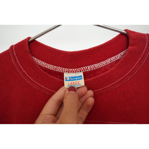 "Retail" Vintage Champion Cooks Springs #74 Jersey Shirt Red Large Made in USA