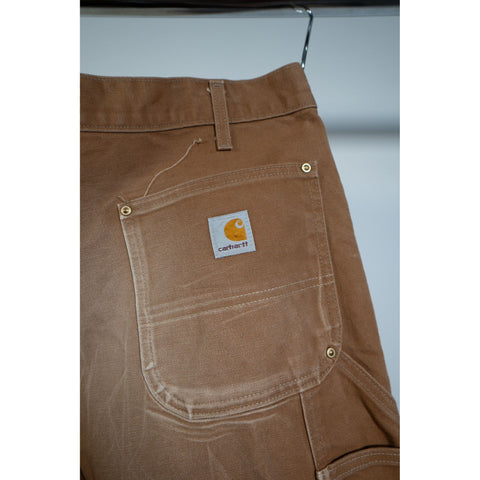 "Retail" Vintage Carhartt B01 BRN Dungaree Fit Double-Knee Utility Work Pants 35x32 Men's