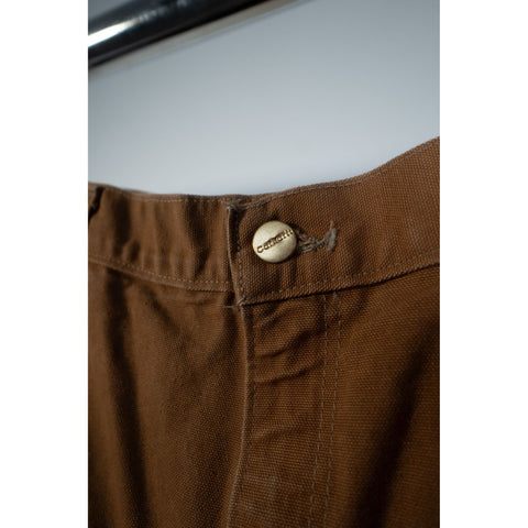 "Retail" Vintage Carhartt B01 BRN Dungaree Fit Double-Knee Utility Work Pants 35x32 Men's