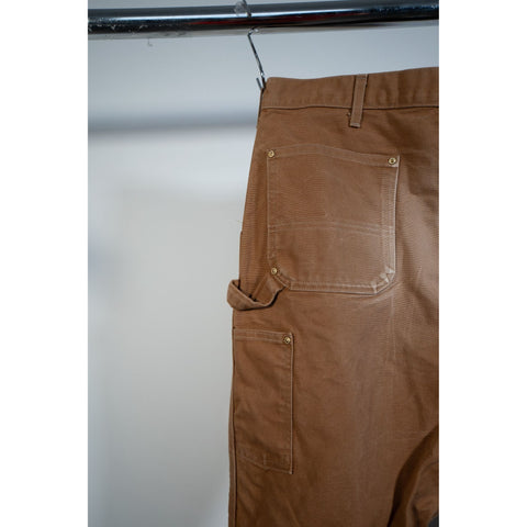 "Retail" Vintage Carhartt B01 BRN Dungaree Fit Double-Knee Utility Work Pants 35x32 Men's