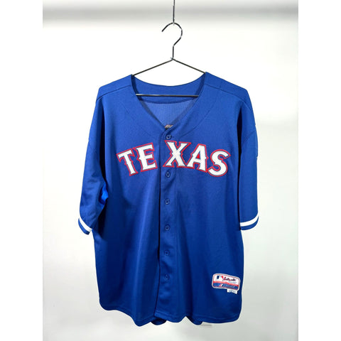 "Retail" Majestic MLB Texas Ranger Mike Napoli Baseball Jersey Blue Size 54 Men's