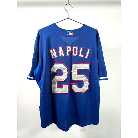 "Retail" Majestic MLB Texas Ranger Mike Napoli Baseball Jersey Blue Size 54 Men's