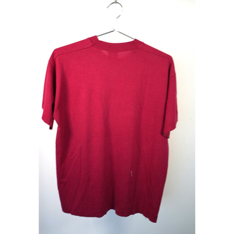 "Retail" Vintage FOTL Elvis Presley Graphic Tee Shirt Maroon L Single Stitch Made in USA
