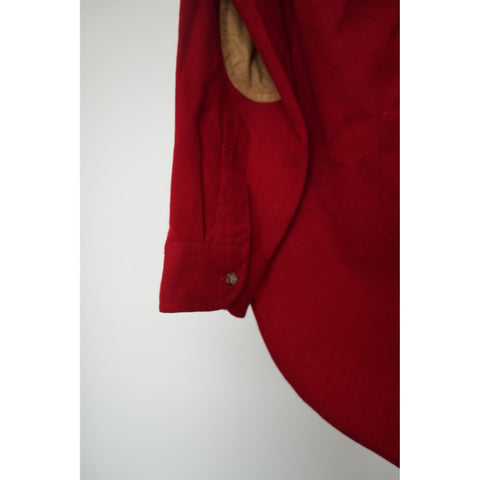 "Retail" VTG Pendleton Wool Red Flannel Padded Elbow Button Up Shirt Red L Made in USA