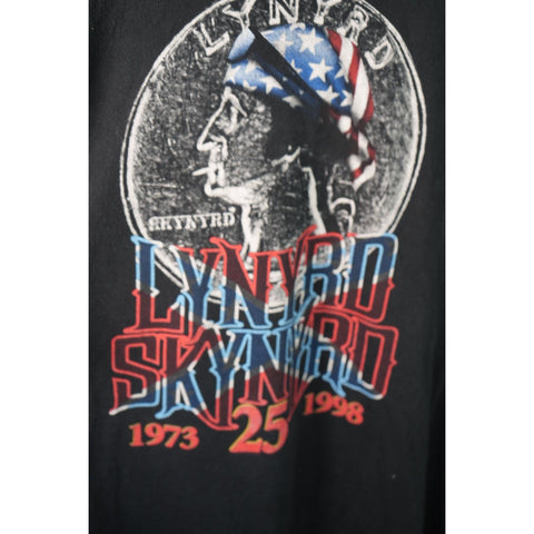 "Retail" Vintage Lynyrd Skynyrd 1973-1998 25 Year Tour Tee Shirt Black