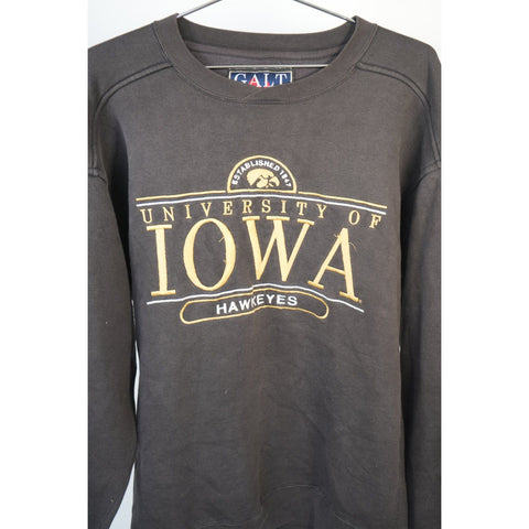 "Retail" Vintage Galt Sand University of IOWA Hawkeyes Embroidered Pullover Sweatshirt M