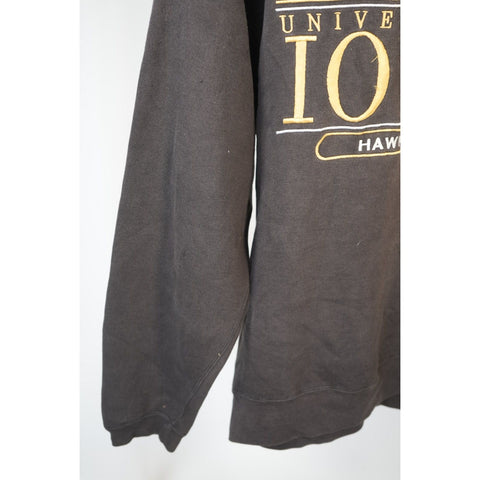 "Retail" Vintage Galt Sand University of IOWA Hawkeyes Embroidered Pullover Sweatshirt M