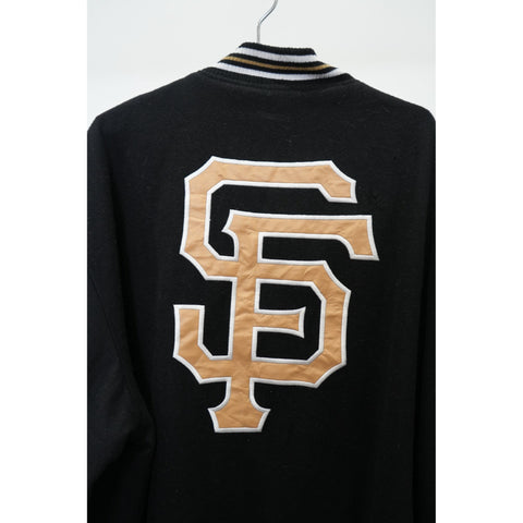 "Retail" Vintage San Francisco SF Embroidered Wool Letterman Jacket Black Men's
