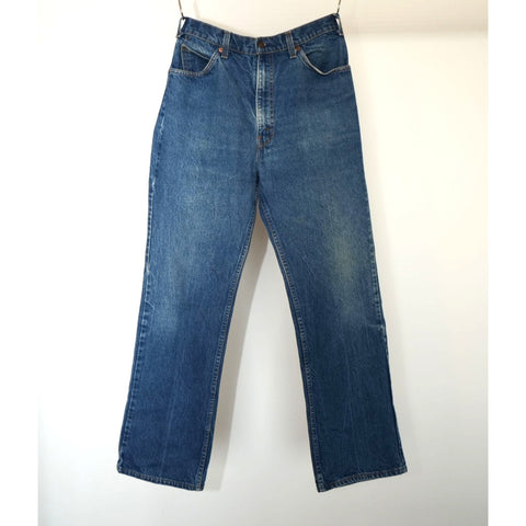 "Retail" Vintage Levi's 517 Orange Tab Boot Cut Denim Jeans 35x30.5 Men's Made in USA