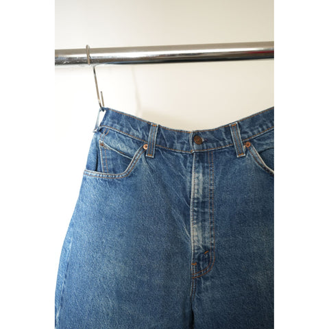 "Retail" Vintage Levi's 517 Orange Tab Boot Cut Denim Jeans 35x30.5 Men's Made in USA