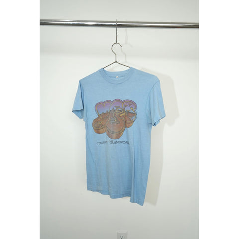 "Retail" Vintage YES Tour of Americas '79 Concert Tee Shirt Light Blue Boys