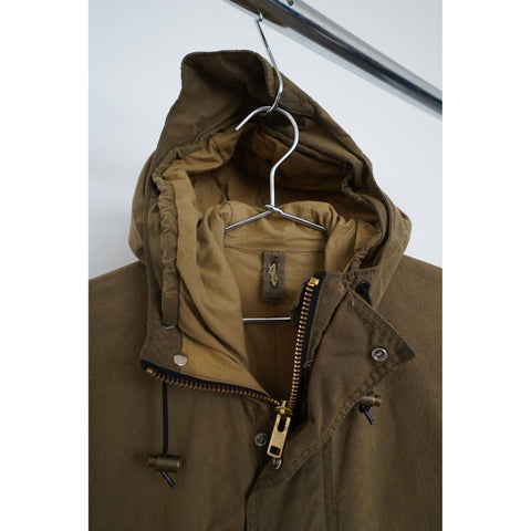 "Retail" Vintage C.C. Filson Co. Mid-Length Foul Weather Hooded Jacket Tan