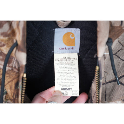 "Retail" Carhartt RealTree Quilt Lined Duck Canvas Camouflage Full Zip Active Jacket 3XL