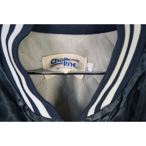 "Retail" Vintage Chalk Line Quilt Lined Penn State Nittany Lions Bomber Jacket Black L