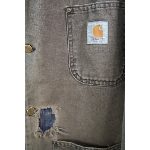 "Retail" Vintage Carhartt Blanket Lined Canvas Work Chore Jacket Brown Men's
