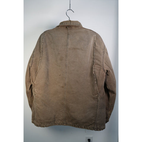 "Retail" Vintage Carhartt Blanket Lined Canvas Work Chore Jacket Brown Men's