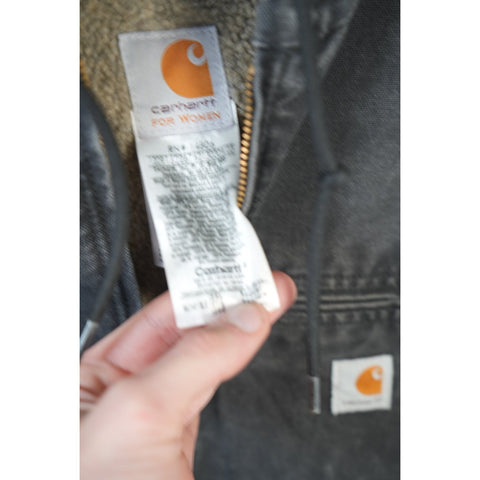 "Retail" Carhartt WJ141 BLK Sherpa Lined Canvas Full Zip Sierra Jacket Black XXL